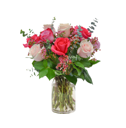 Red & Pink Rose Bouquet